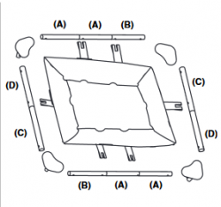 Горизонтальная балка (A) для прямоугольного бассейна Intex Rectangular Frame 30 шт/упак 10566 - фото 4